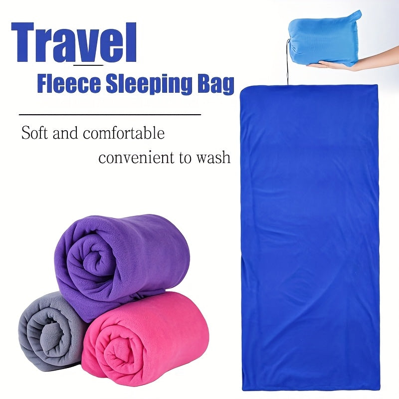 Double-Sided Fleece Sleeping Bag – Soft, Warm & Portable for Camping