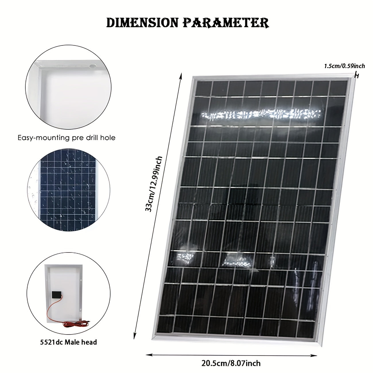 20W Portable Solar Panel Kit with Charge Controller