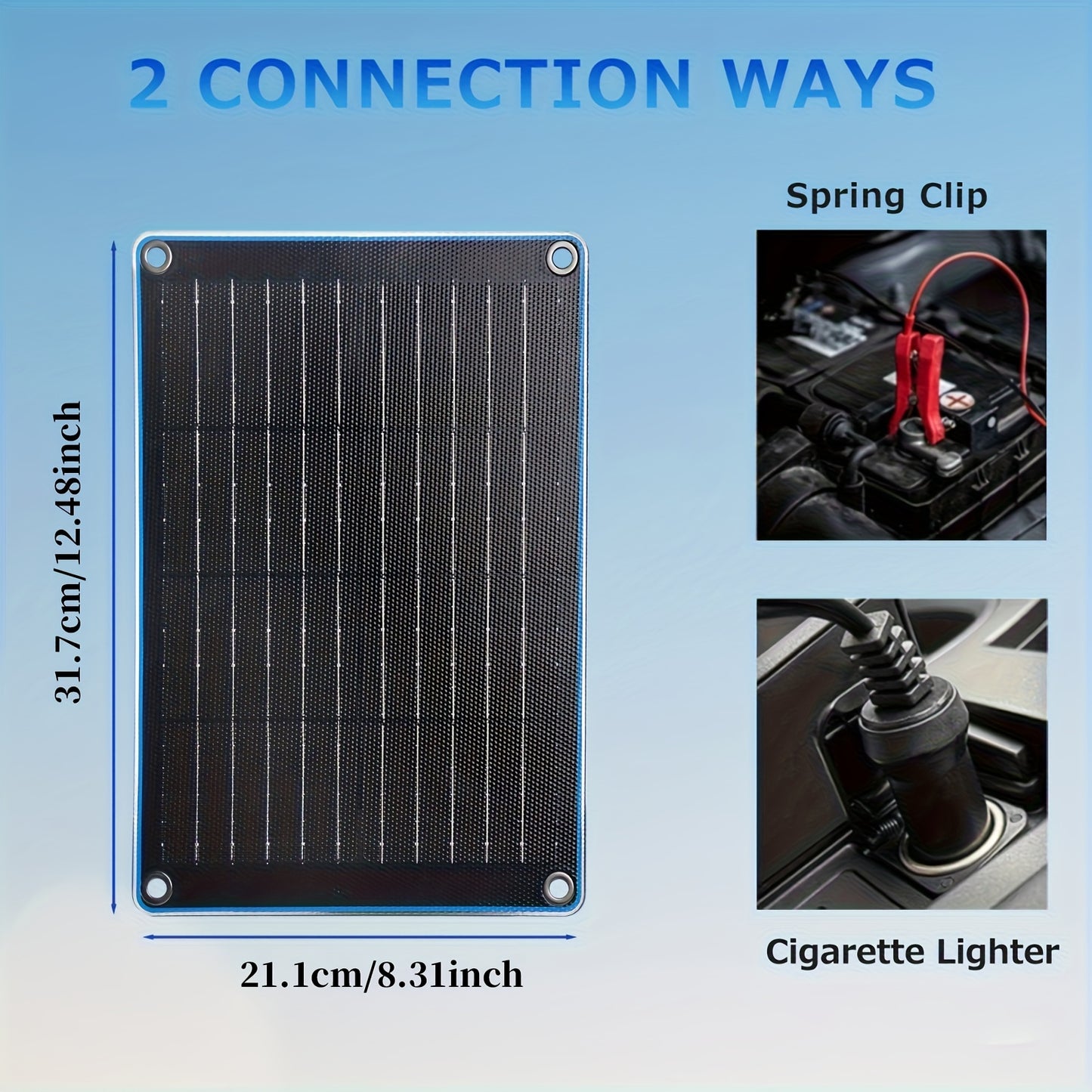 10W Solar Car Battery Charger and Maintainer