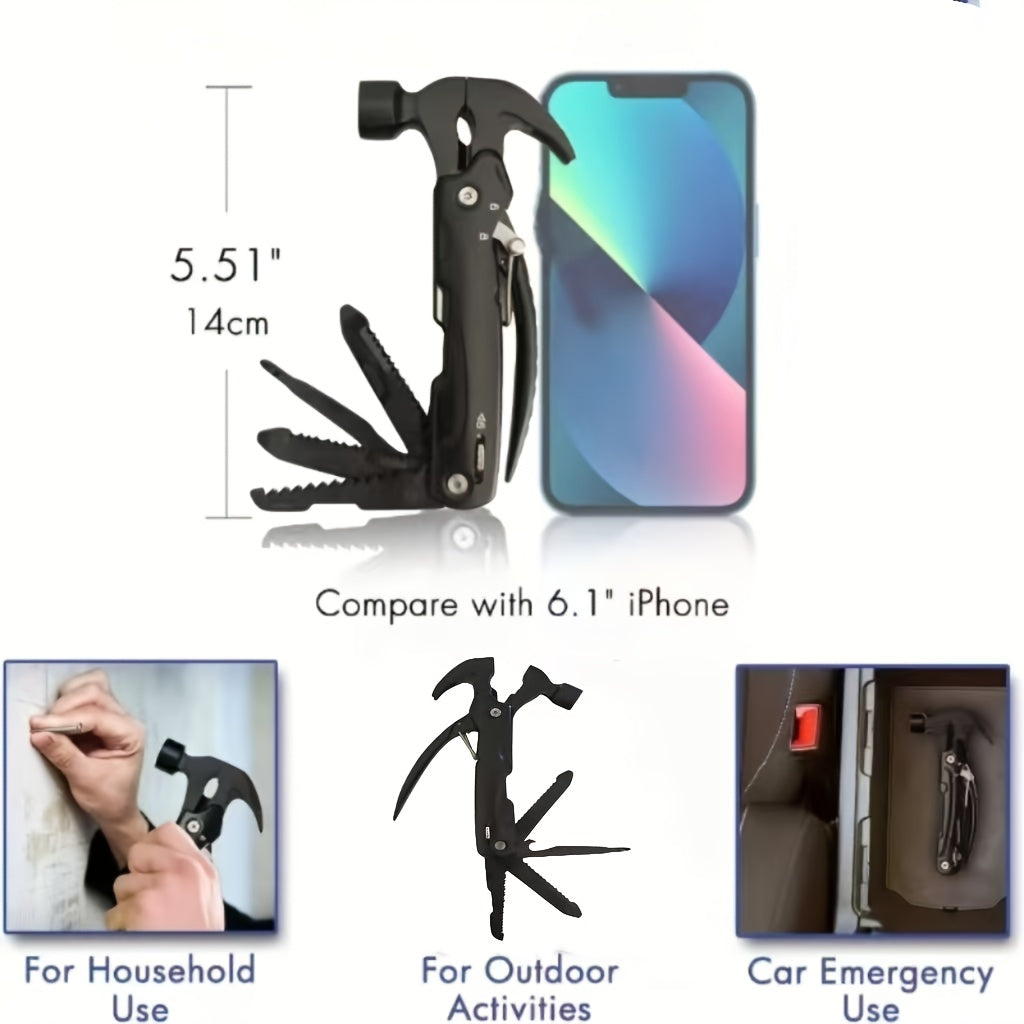 12-in-1 Multi-Function Hammer – Essential Home and Car Tool