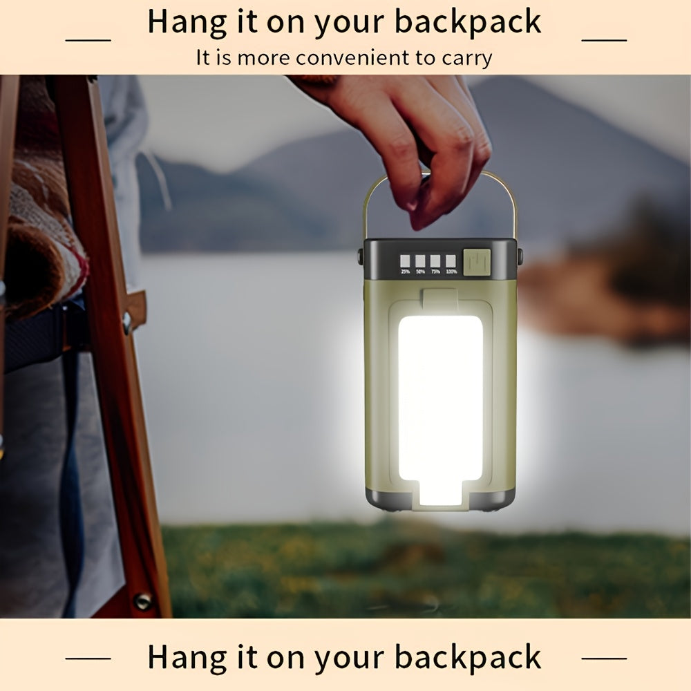Portable Solar Rechargeable LED Camping Light with 6 Modes and Collapsible Design