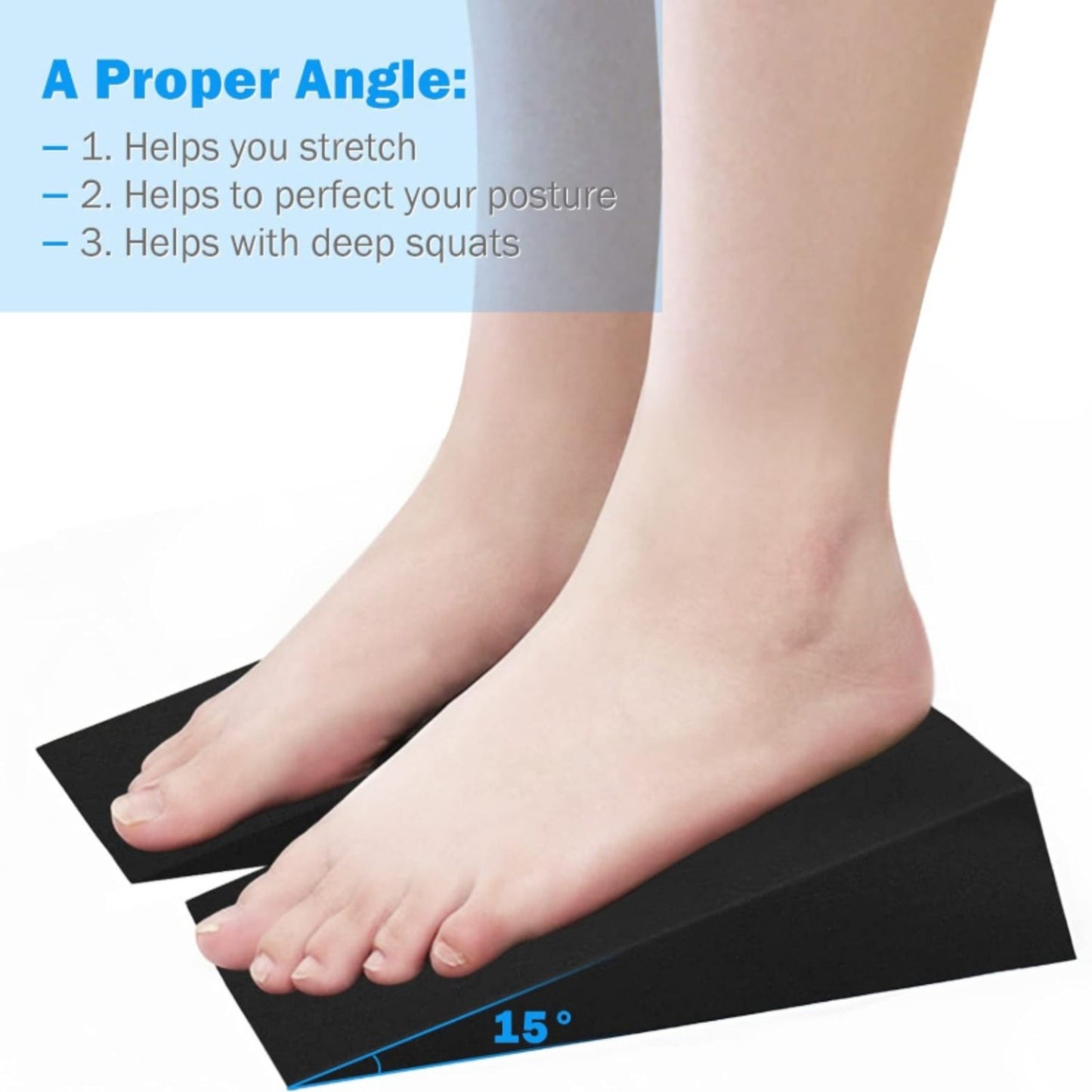 2-Piece Adjustable Squat & Calf Extension Boards – Stable Support for Training