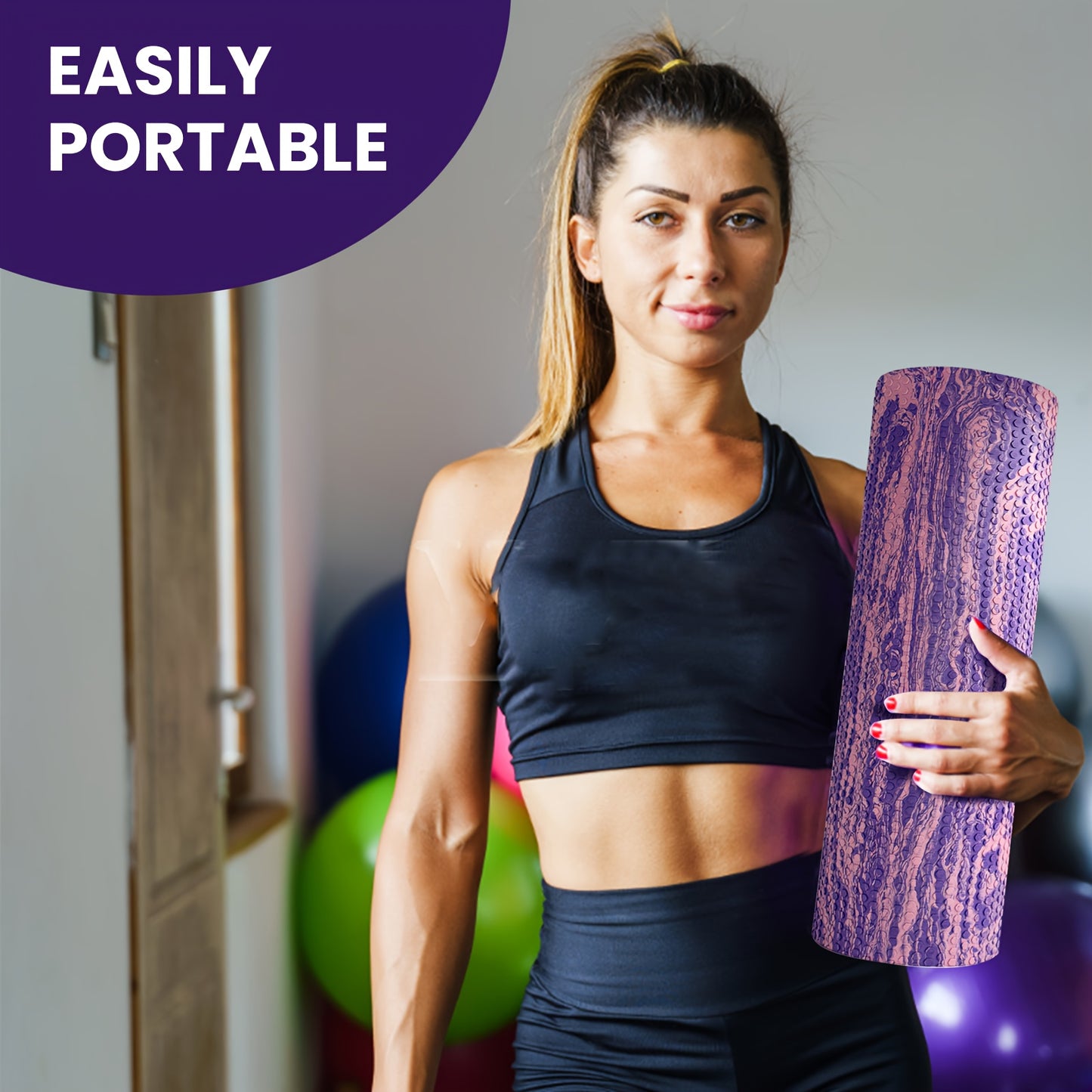 High-Density Foam Roller for Deep Tissue Massage & Recovery