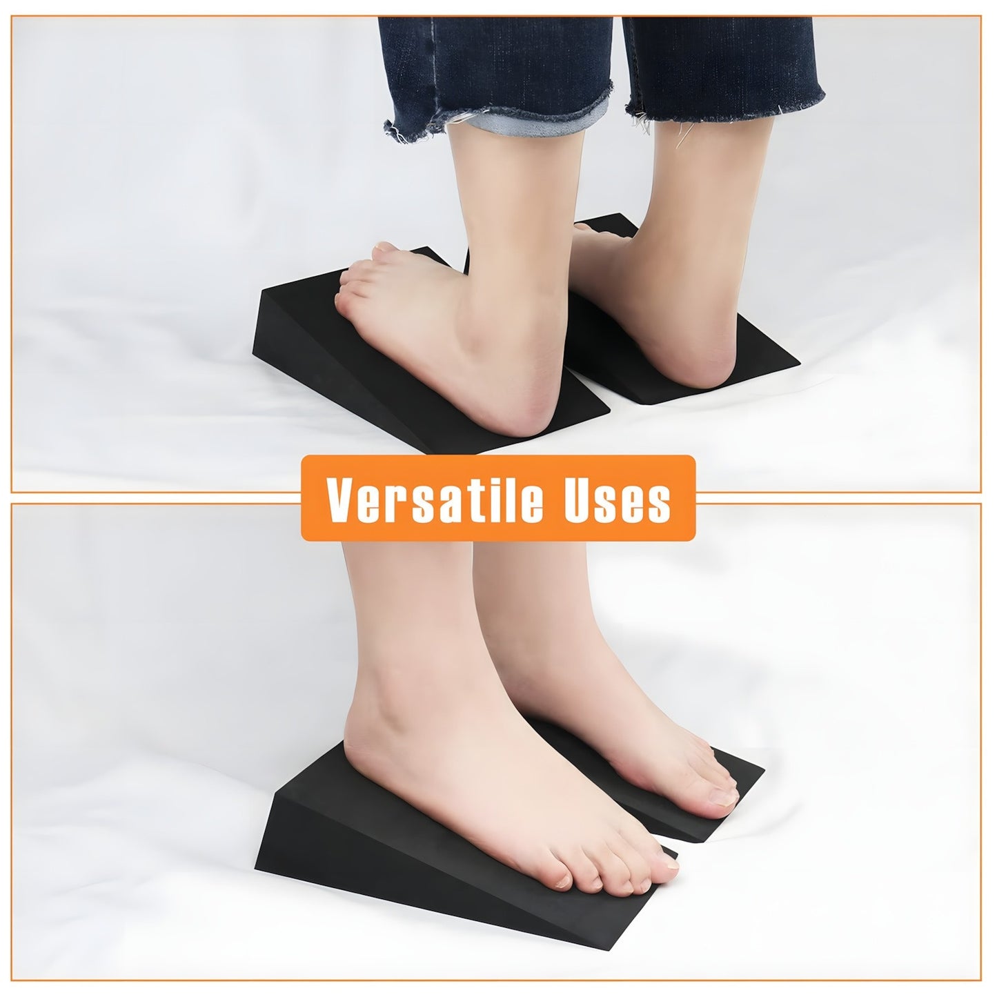 2-Piece Adjustable Squat & Calf Extension Boards – Stable Support for Training