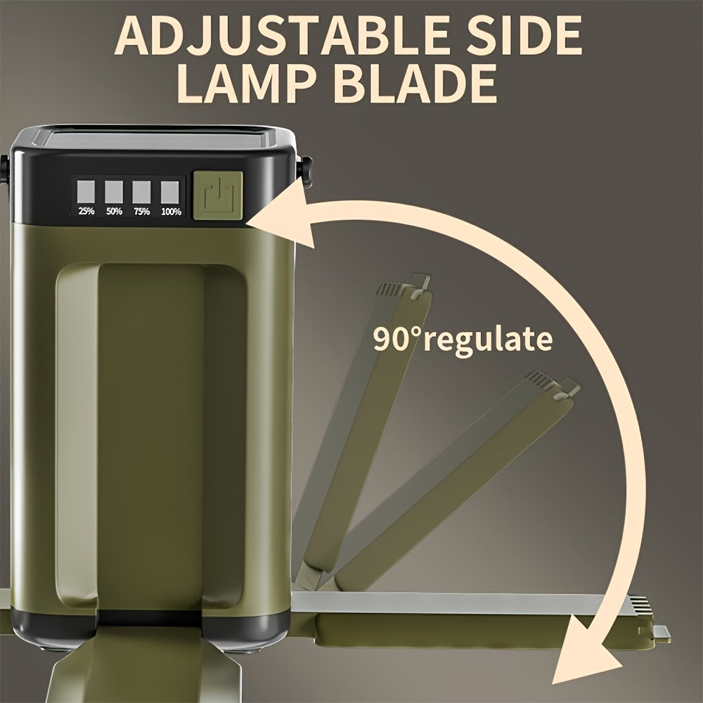 Portable Solar Rechargeable LED Camping Light with 6 Modes and Collapsible Design
