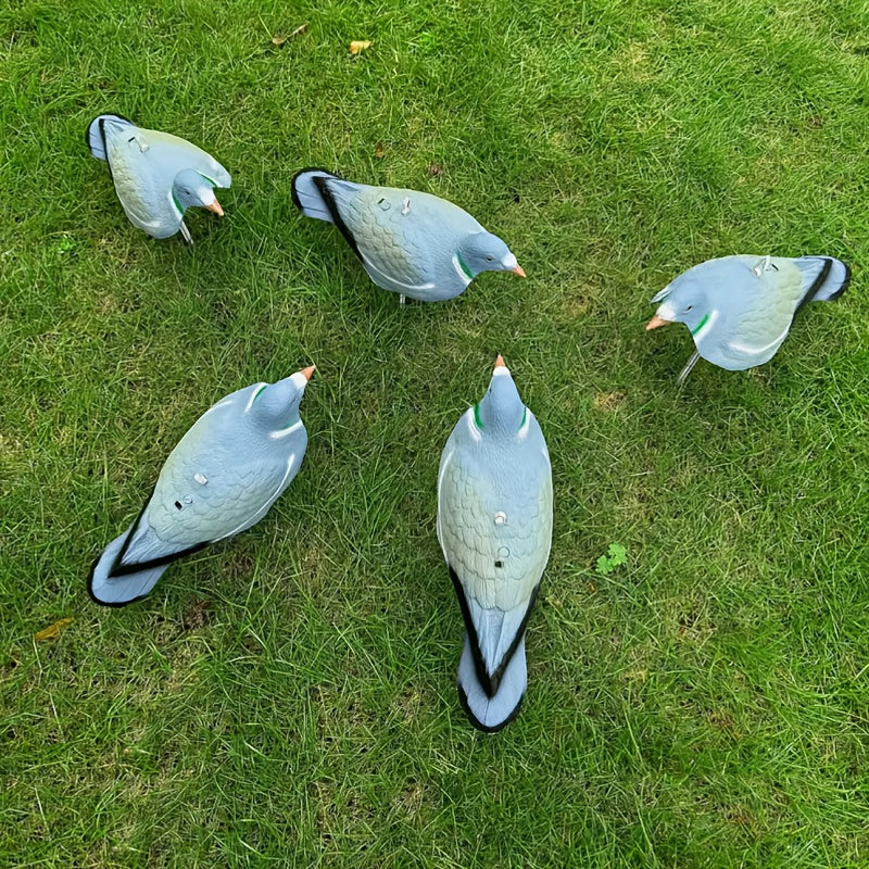 5PCS Realistic Grey Bird Hunting Decoy Set – Lifelike Pigeon & Game Bird Decoys for Hunting, Shooting & Outdoor Use