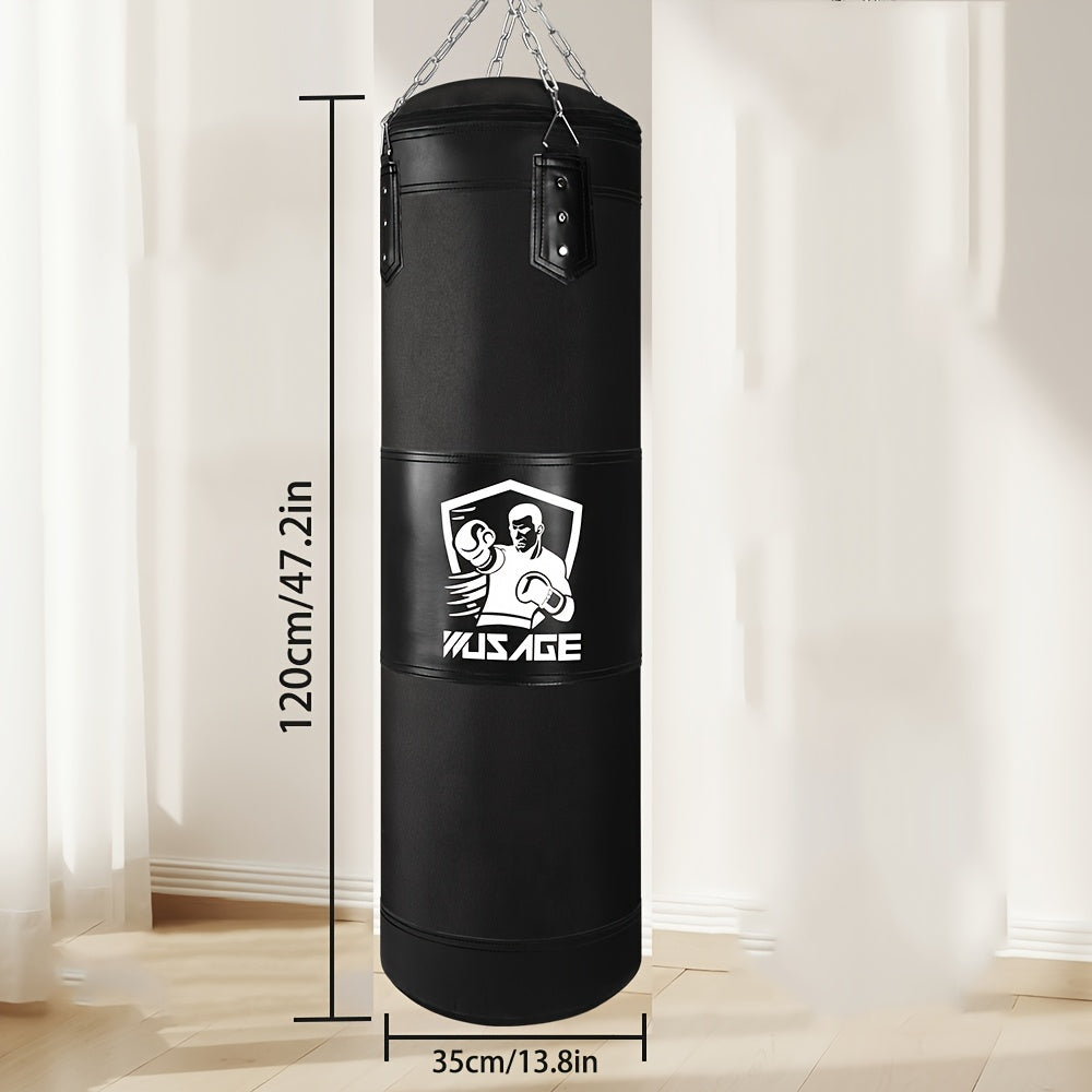 4-Foot Empty Punching Bag Set with Boxing Gloves – Muay Thai & MMA Training