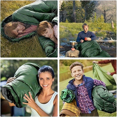 Thickened Outdoor Sleeping Bag – Warm, Durable &amp; Easy to Pack