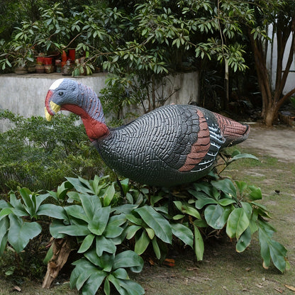 2PCS Realistic Turkey Decoys – Outdoor Hunting Decoy Set for Garden & Field Use