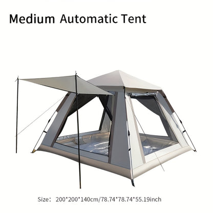 Automatic Beach Tent for 3–4 People – Quick-Fold Portable Shelter
