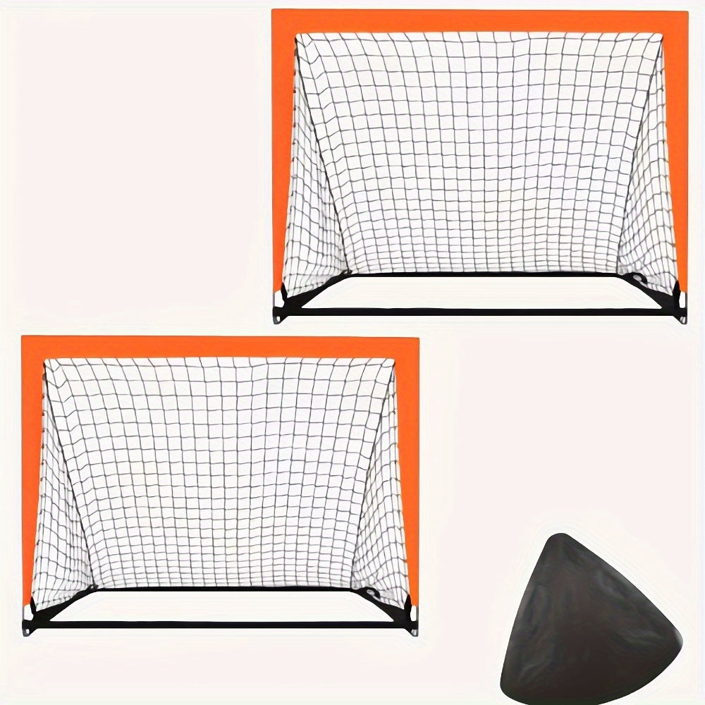 2-Pack Portable Collapsible Soccer Goals – Heavy-Duty Nylon