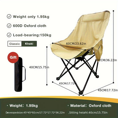 Ultra-Lightweight Portable Folding Chair – High Back with Padded Seat