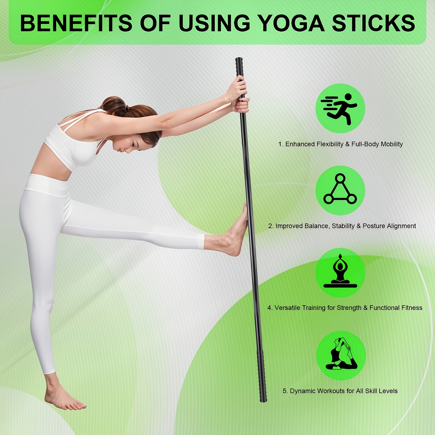 Collapsible Stainless Steel Yoga Stretch Bar