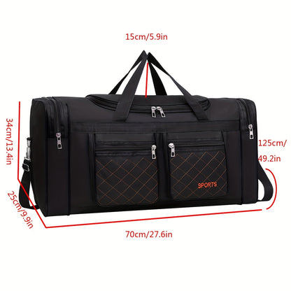 Extra-Large Travel Duffel Bag with Multi-Pocket Design – Red, Blue, Black