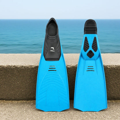 Mid-Length Full-Foot Swimming & Snorkeling Fins – Rubber & PP – Mixed Color