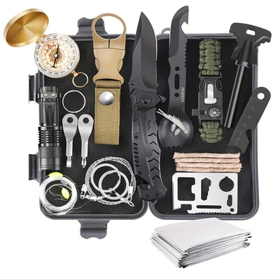 28-in-1 Survival Kit – Essential Outdoor and Emergency Gear