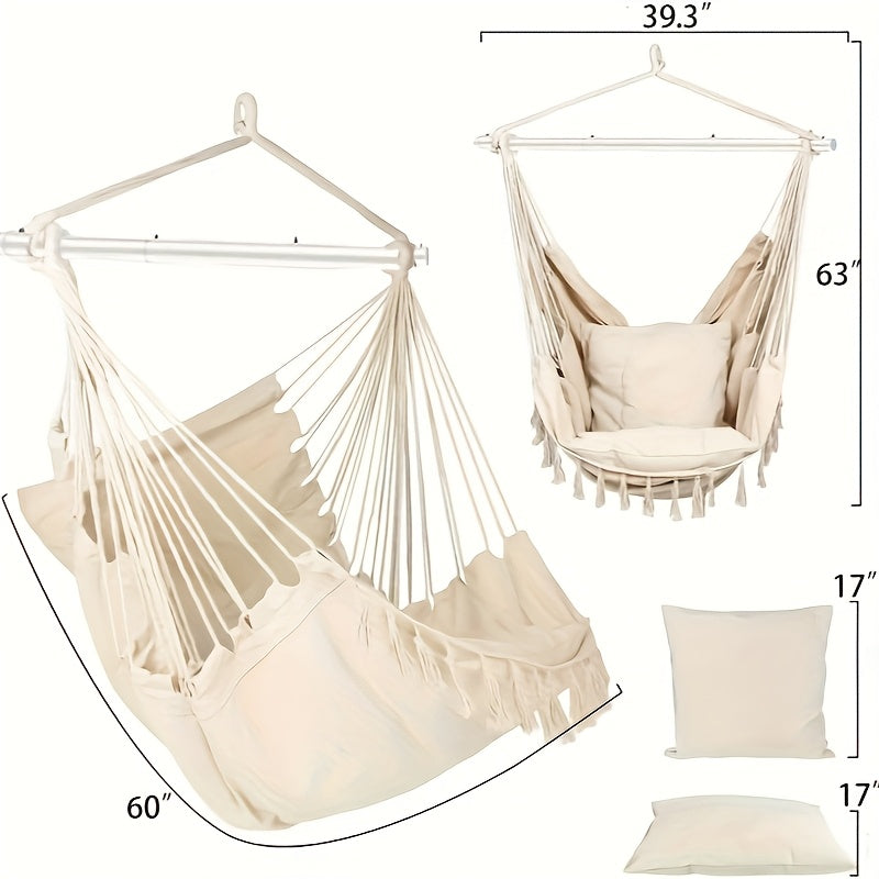 Hanging Hammock Chair Swing with Cushions