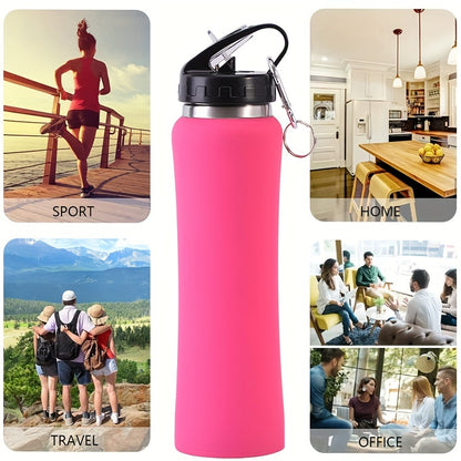 Slim-Fit Stainless Steel Insulated Water Bottle – Large Capacity Sports Flask