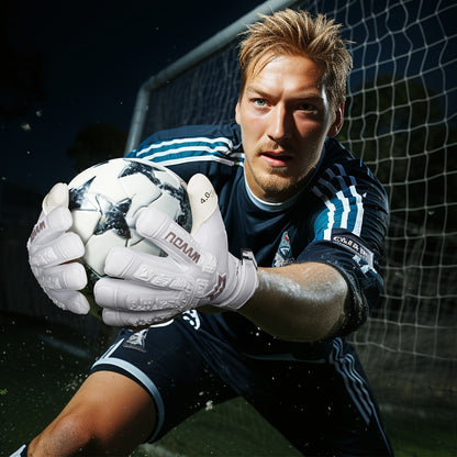 High-Performance Goalkeeper Gloves with Finger Protection and Sticky Latex Grip