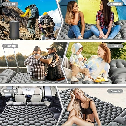 Double Camping Air Mattress with Pillow – Portable &amp; Comfortable Sleeping Pad