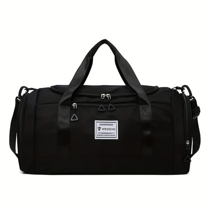 Portable Travel &amp; Fitness Bag with Shoe Compartment – Black