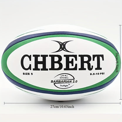 Durable PU Rugby Ball – Non-Slip 5-Peel Design for Training and Matches