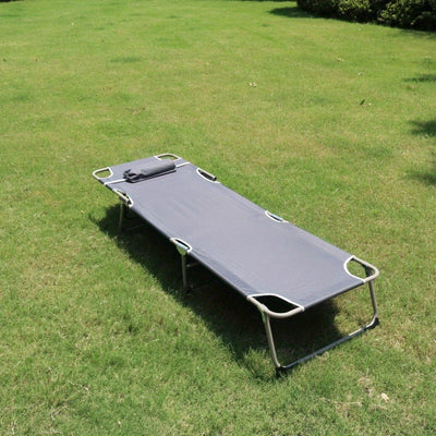 Heavy-Duty Folding Bed – 250kg Capacity with Cushioned Headrest