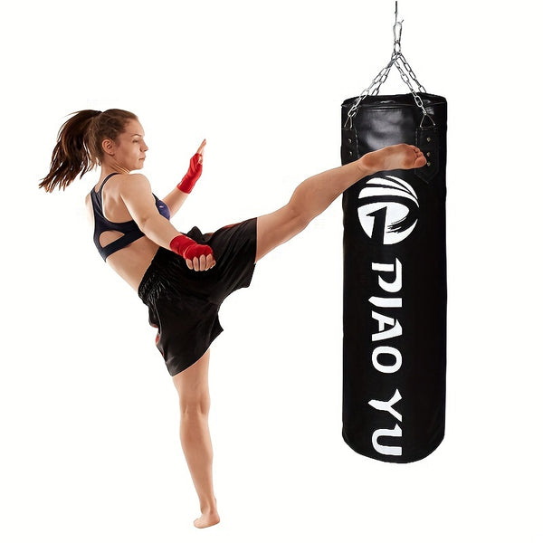 Hanging Leather Punching Bag – Boxing & Fitness Training Sandbag