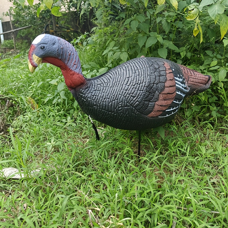 2PCS Realistic Turkey Decoys – Outdoor Hunting Decoy Set for Garden & Field Use