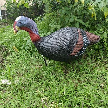 2PCS Realistic Turkey Decoys – Outdoor Hunting Decoy Set for Garden & Field Use