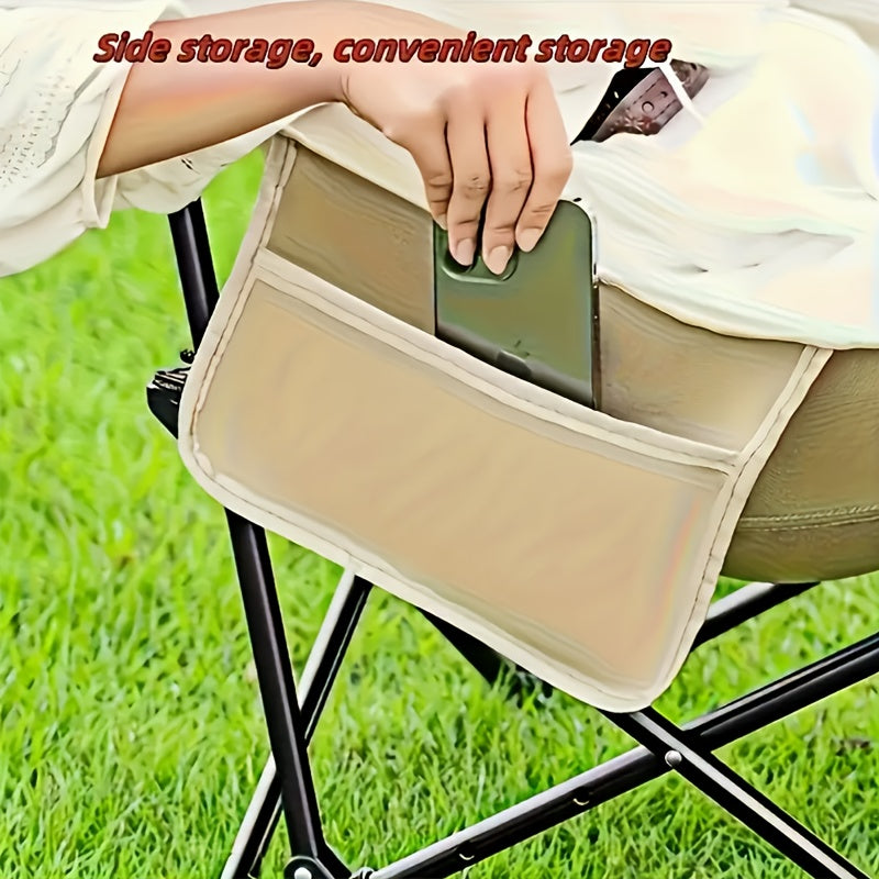 Adjustable Folding Camping Chair – Ergonomic 2-in-1 Lounge &amp; Footrest