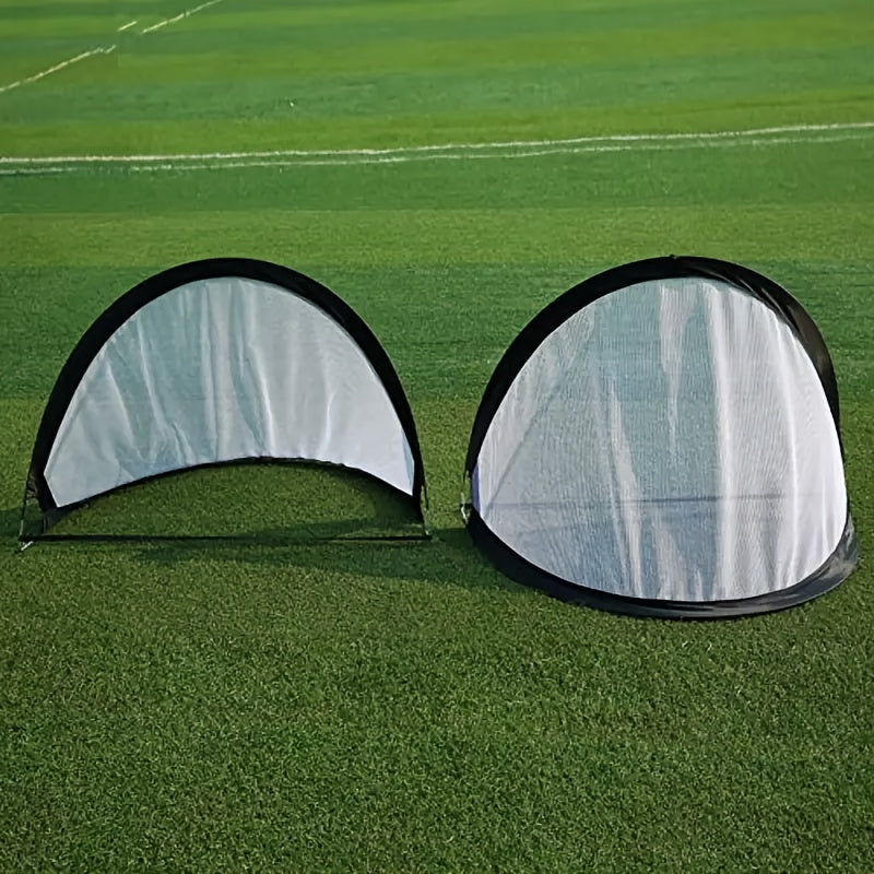 Portable Foldable Soccer Goal – Black Mesh Design