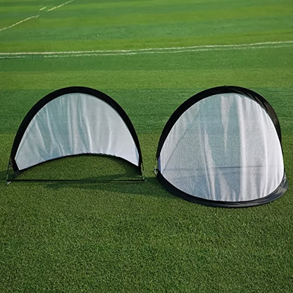 Portable Foldable Soccer Goal – Black Mesh Design