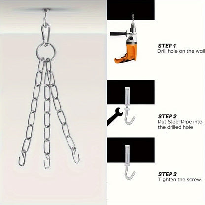 Hanging Leather Punching Bag – Boxing & Fitness Training Sandbag