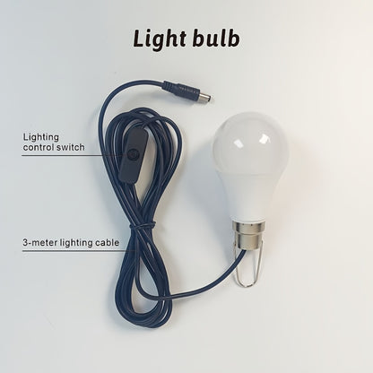 Portable Solar Lighting Kit with Rechargeable Battery