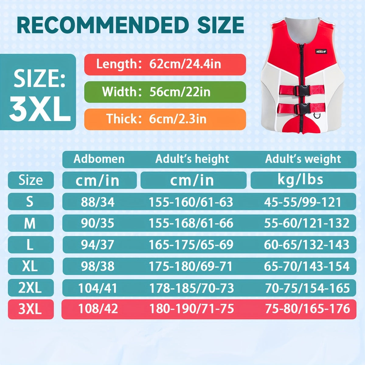 Adjustable Adult Swim Vest – Buoyancy Aid for Kayaking, Canoeing & Boating – Blue