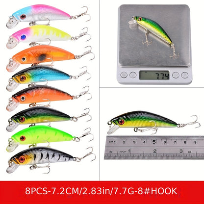 56-Piece Premium Minnow Fishing Lures Kit – Hard Bait Crank Set for Freshwater & Saltwater