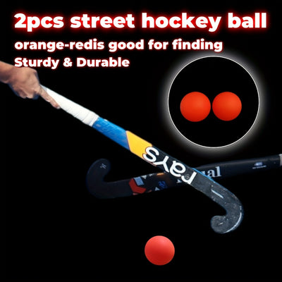 2-Pack Street Hockey Balls – Durable, Low-Bounce, High-Visibility