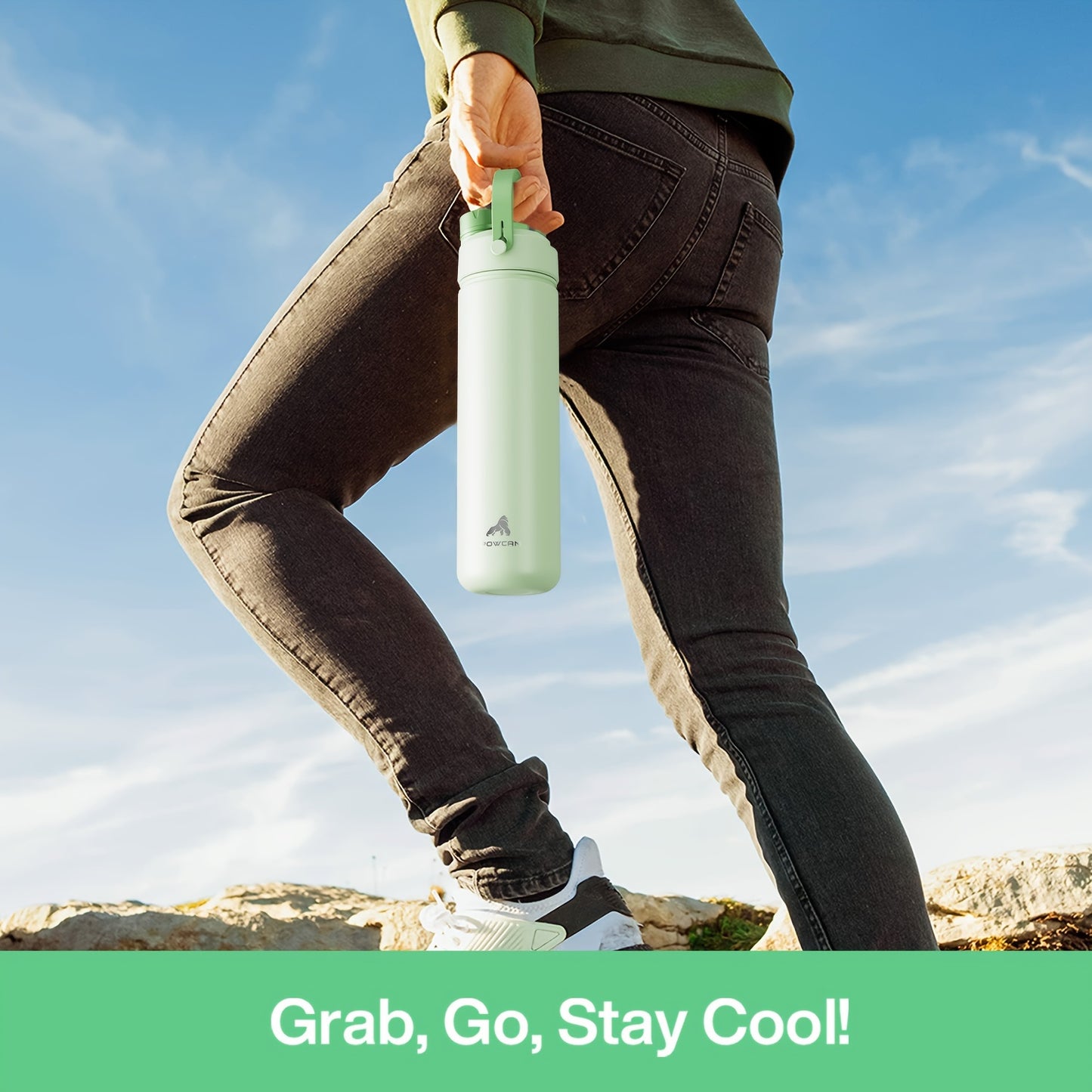 40oz Insulated Stainless Steel Water Bottle – Leakproof with Straw &amp; Spout Lid