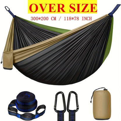 Extra-Large Double Camping Hammock with Tree Straps