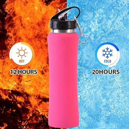 Slim-Fit Stainless Steel Insulated Water Bottle – Large Capacity Sports Flask