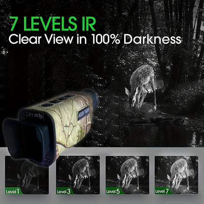 Camouflage Digital Monocular with Rechargeable Battery – Compact Night Vision Scope