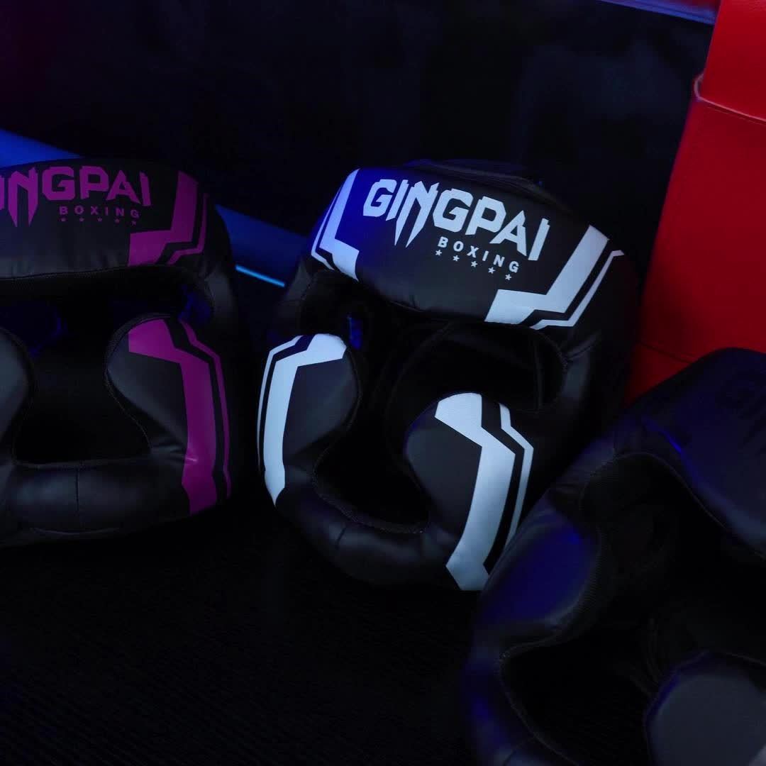 Professional Boxing Head Guard – Thick PU Protection for Sparring & Muay Thai