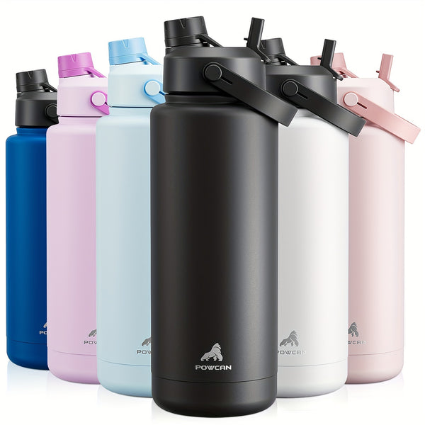 40oz Insulated Stainless Steel Water Bottle – Leakproof with Straw &amp; Spout Lid