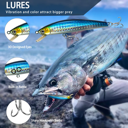 Mixed Color Fishing Accessories Kit – Lures & Tools for Saltwater & Freshwater