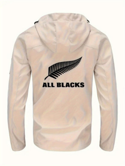 Men’s Rugby Hooded Windbreaker Jacket
