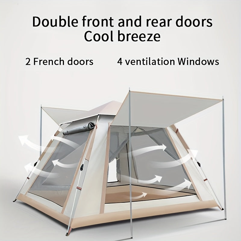 Automatic Beach Tent for 3–4 People – Quick-Fold Portable Shelter