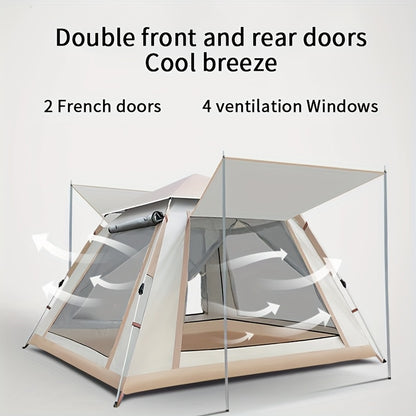 Automatic Beach Tent for 3–4 People – Quick-Fold Portable Shelter