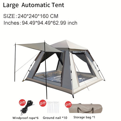 Automatic Beach Tent for 3–4 People – Quick-Fold Portable Shelter