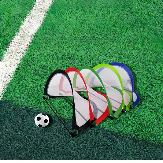 Portable Foldable Soccer Goal – Black Mesh Design